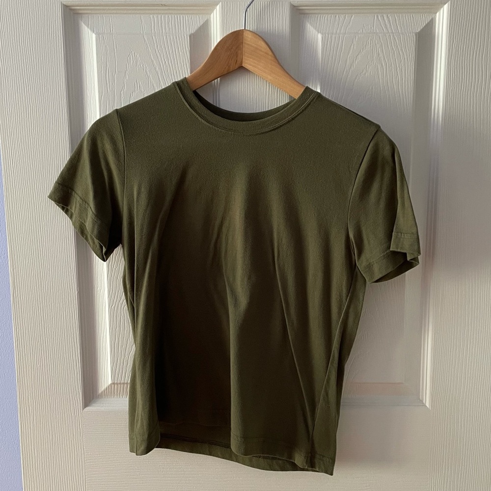 Army green shirt